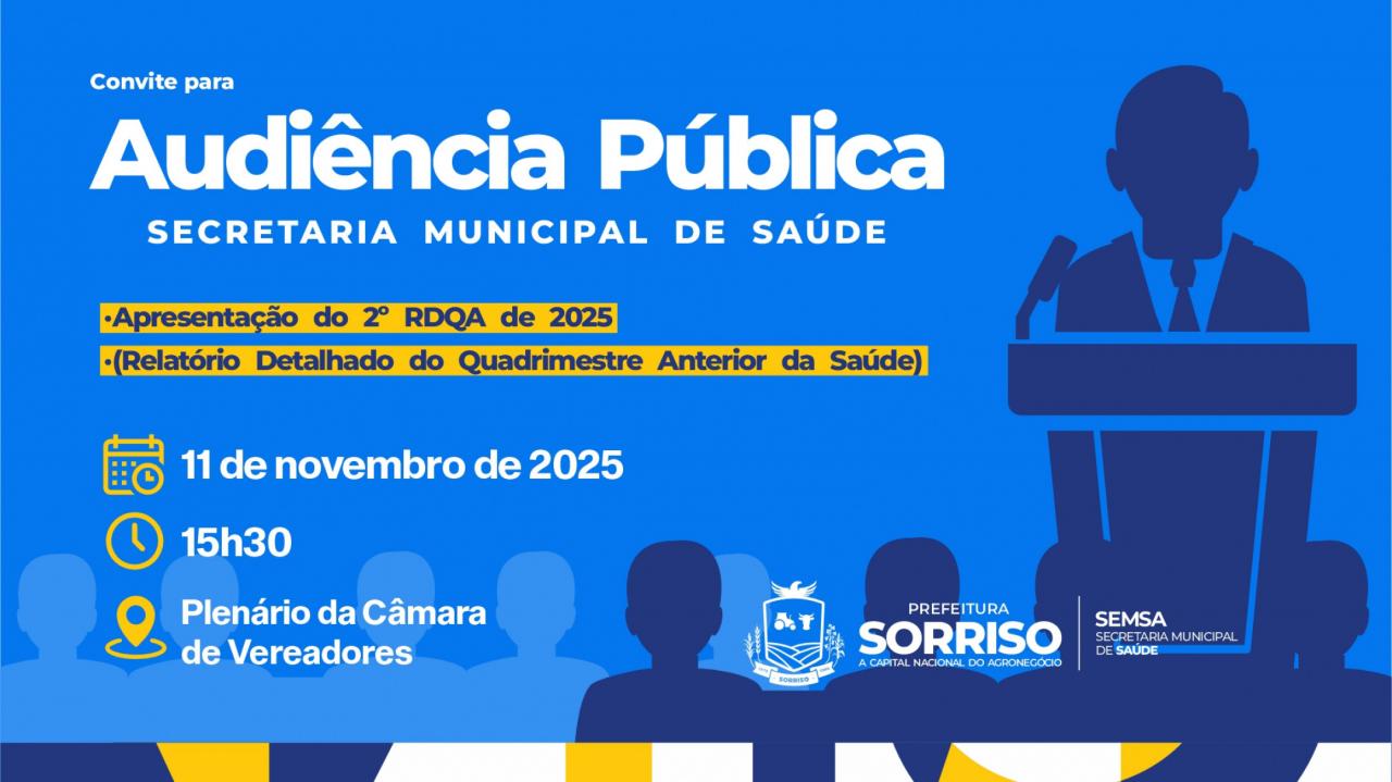 Saúde promove Audiência Pública para apresentação do 2º RDQA de 2025