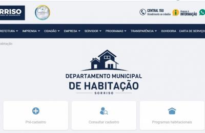Pré-cadastro da Habitação volta a ser disponibilizado no site da Prefeitura