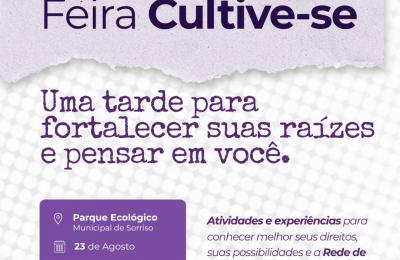 Feira Cultive-se leva informação sobre direitos e proteção à mulher neste domingo