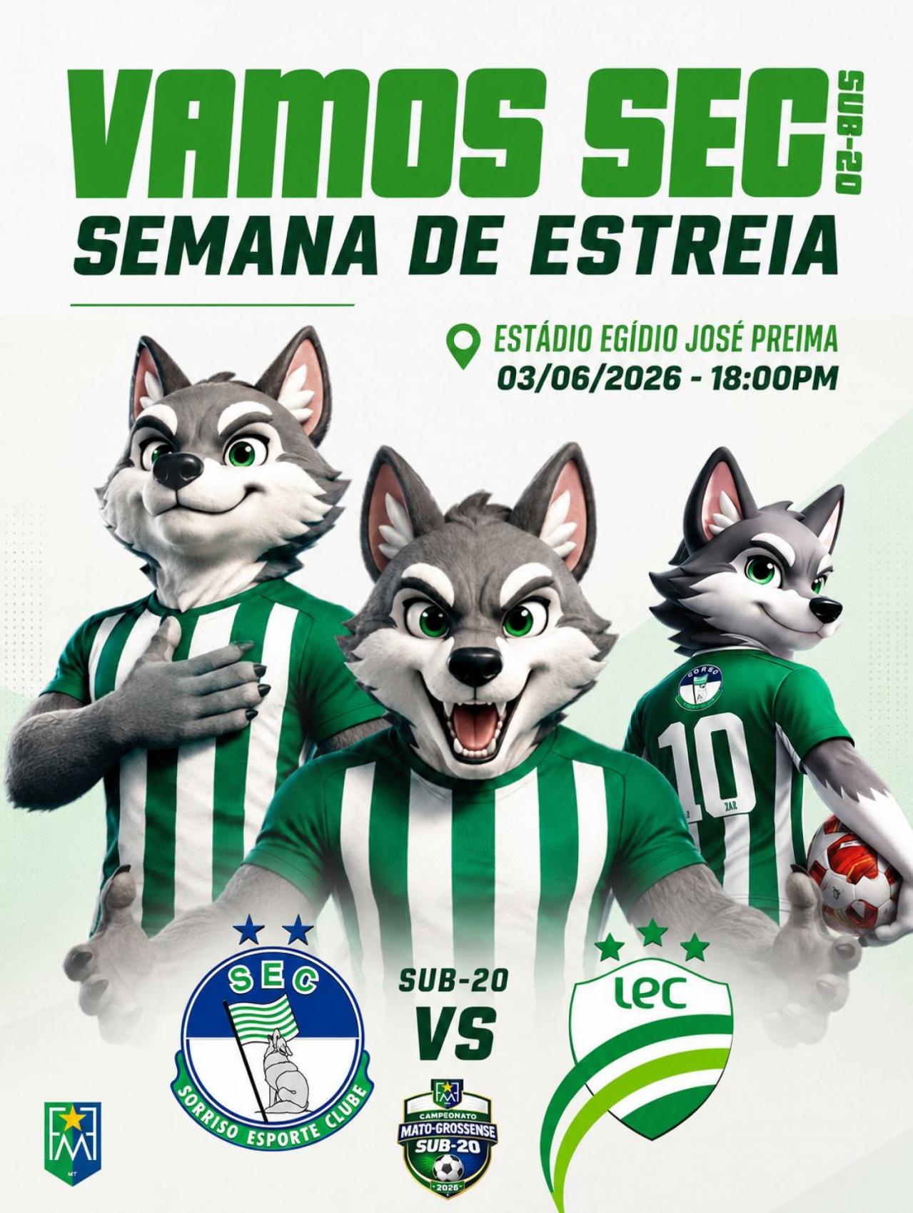 SEC estreia em casa no Campeonato Mato-grossense Sub-20 nesta quarta-feira