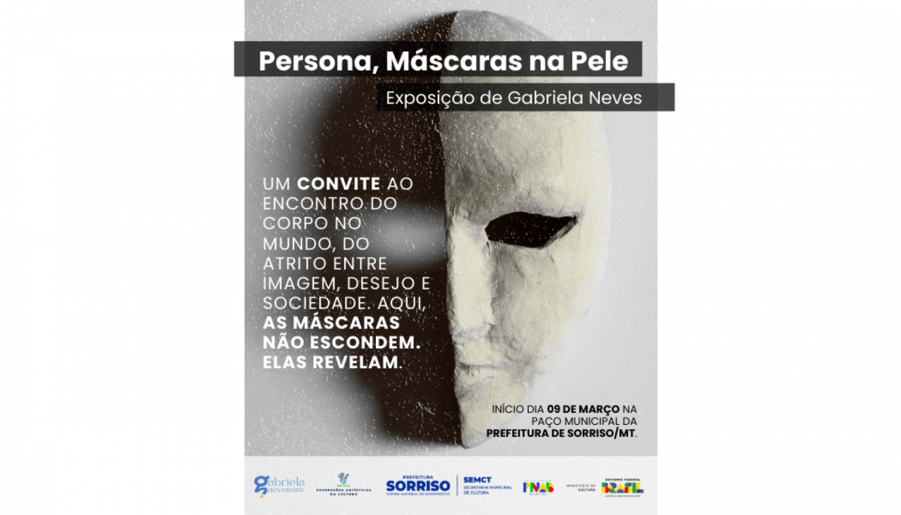 Exposição Persona, Máscaras na Pele” convida público a refletir sobre identidade e papéis sociais