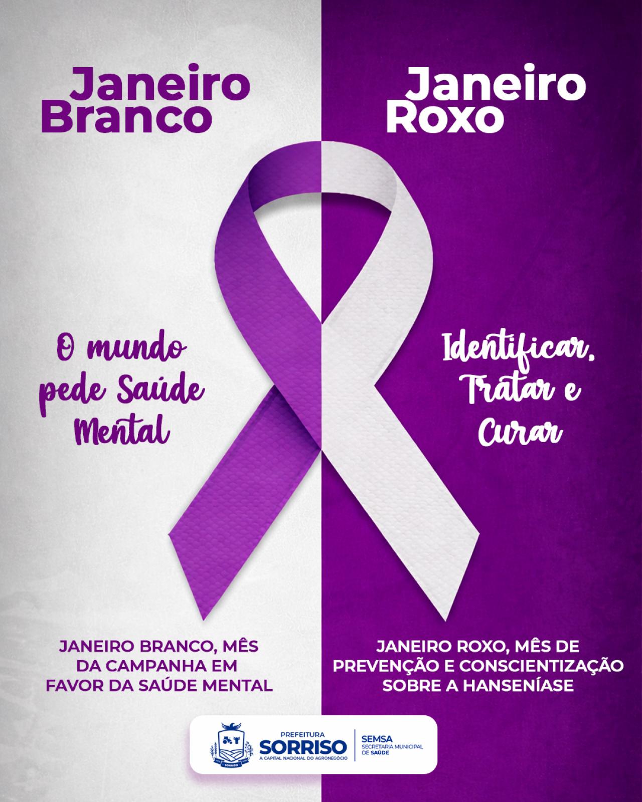 Campanhas Janeiro Branco e Roxo unem esforços pela saúde mental e combate à hanseníase