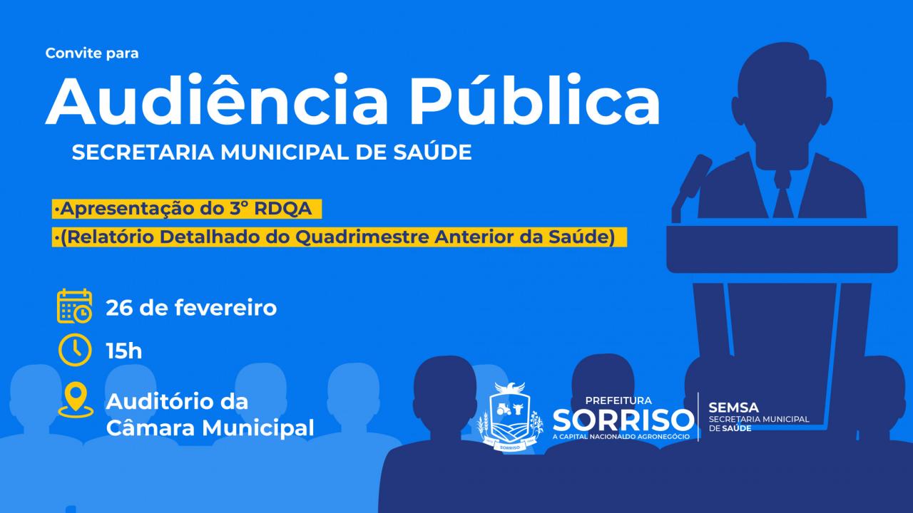 Audiência Pública debate ações e resultados do 3º RDQA da Saúde