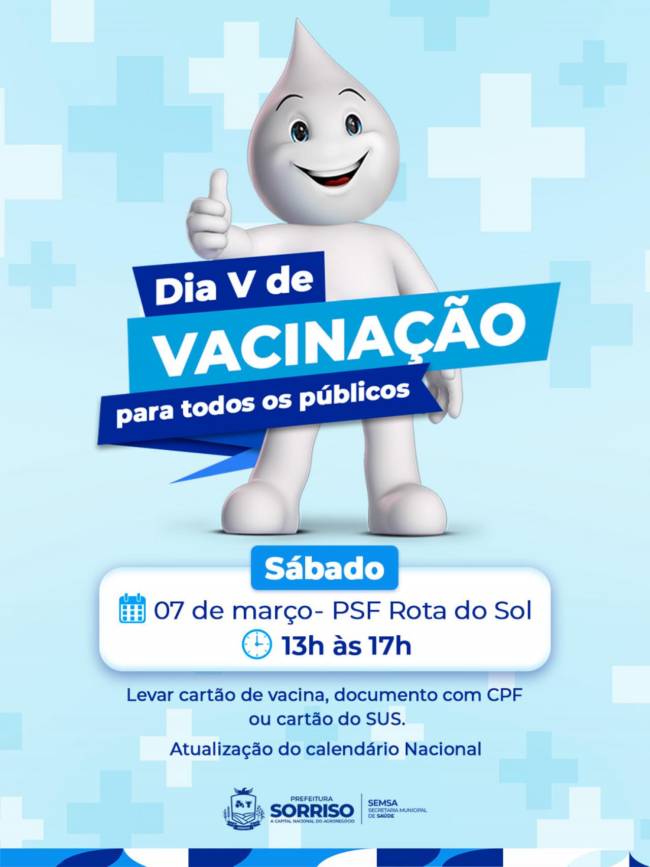 Sorriso reforça estratégias de imunização com atendimento aos sábados