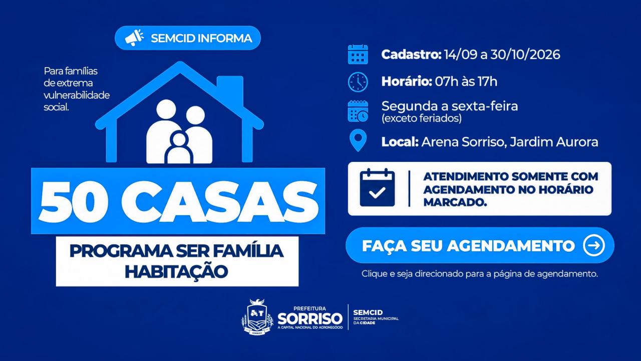 Prefeitura já efetivou 158 cadastros para as 50 casas do Ser Família Habitação
