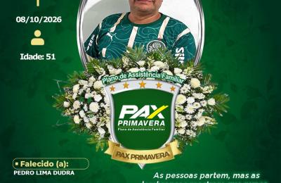 Prefeitura lamenta falecimento de Pedro Lima
