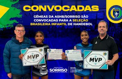 Gêmeas da ASHb/Sorriso são convocadas para a Seleção Brasileira Infantil de Handebol