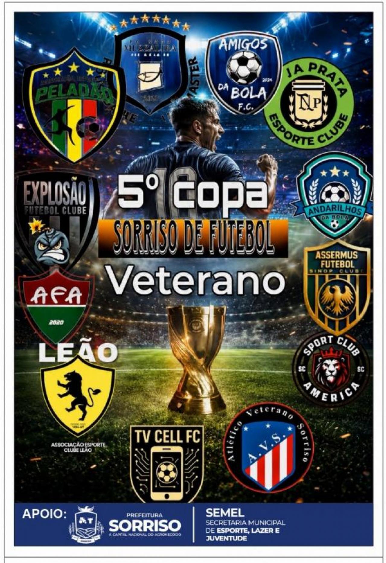 Copa Sorriso de Futebol Veterano define finalistas neste sábado