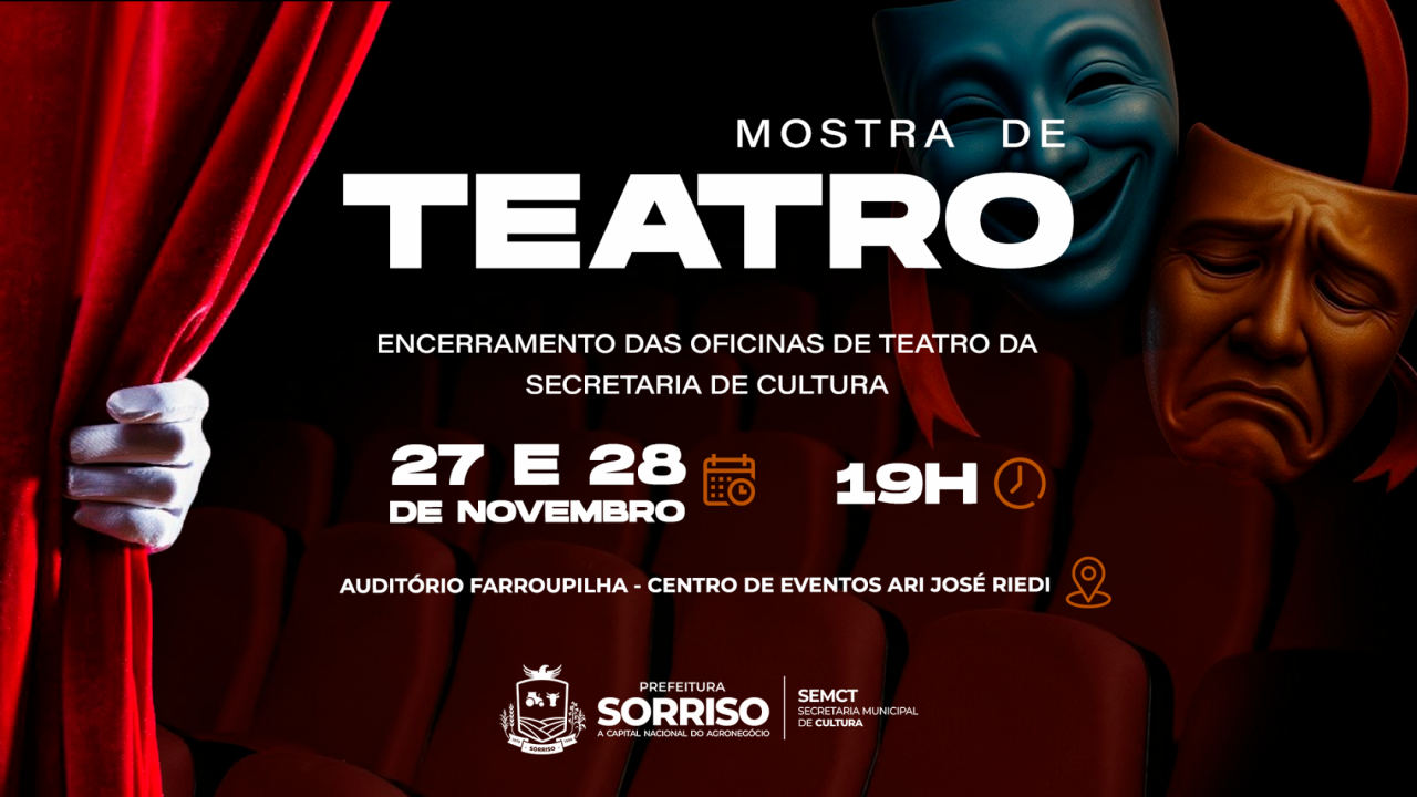Mostra de Teatro começa a partir de quinta-feira (27) com espetáculos no Auditório Farroupilha