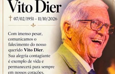 Prefeitura decreta luto oficial pelo falecimento de Vito Dier