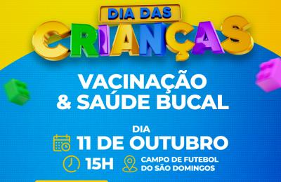 Prefeitura une vacinação e saúde bucal em celebração ao Dia das Crianças
