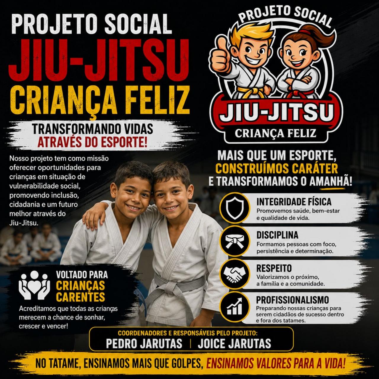 Estão abertas as inscrições para projeto social de Jiu-Jitsu em Sorriso