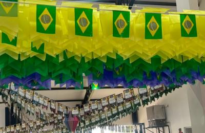Festas Juninas e Copa do Mundo inspiram decorações nos espaços da educação