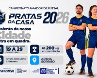 Sorriso abre inscrições para o Campeonato Amador de Futsal Pratas da Casa