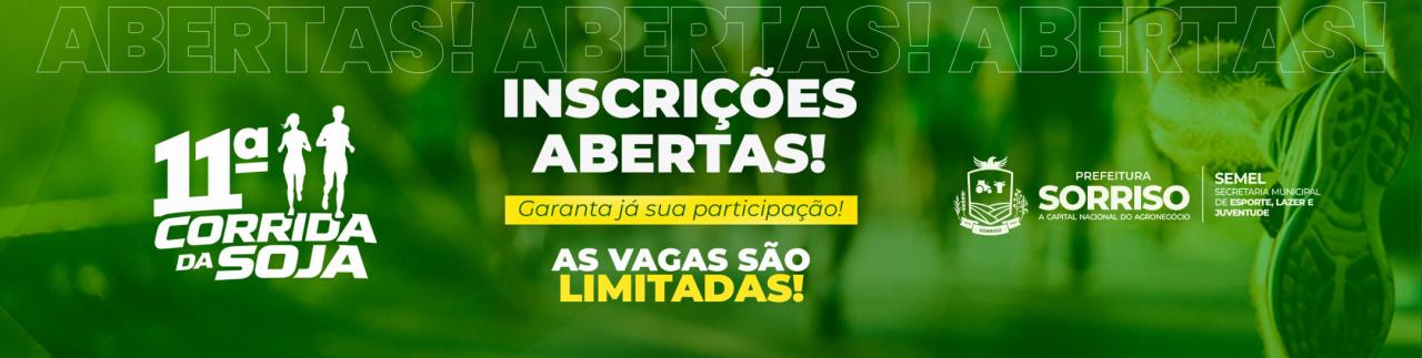 Estão abertas as inscrições para a 11ª Corrida da Soja em Sorriso