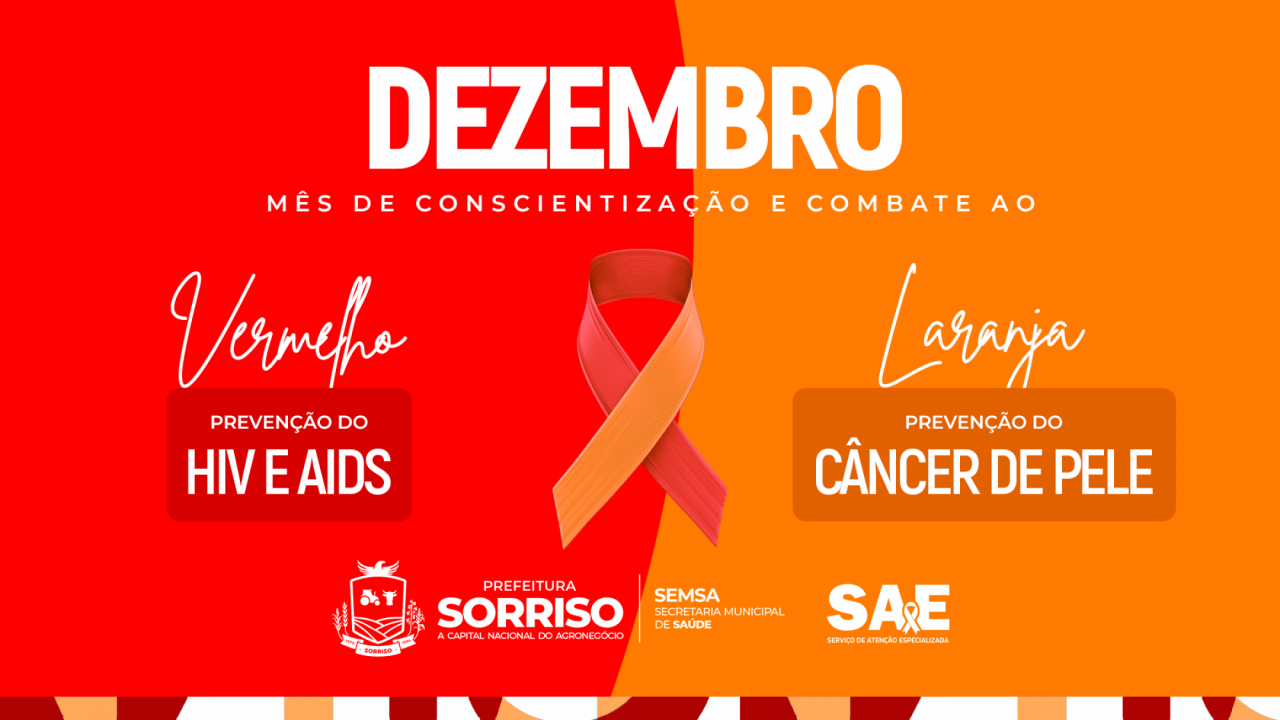 Saúde reforça prevenção às ISTs e ao câncer de pele nas ações do Dezembro Vermelho e Laranja