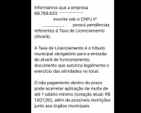 Golpistas enviam mensagens falsas sobre supostas pendências a empreendedores de Sorriso