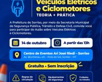 Prefeitura reforça convite para aulão sobre condução de veículos elétricos e ciclomotores