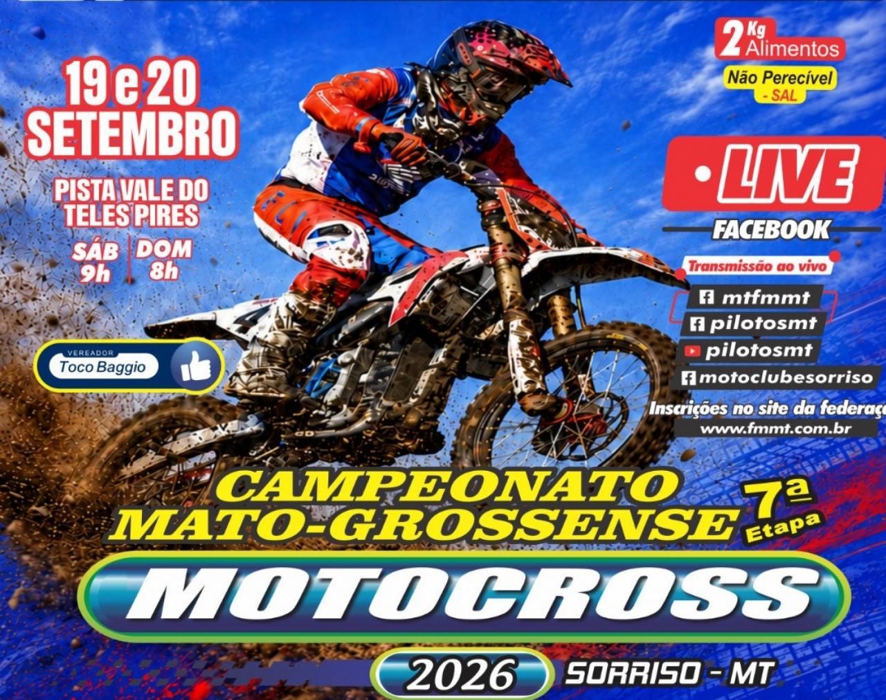 Sorriso recebe 7ª etapa do Campeonato Mato-Grossense de Motocross