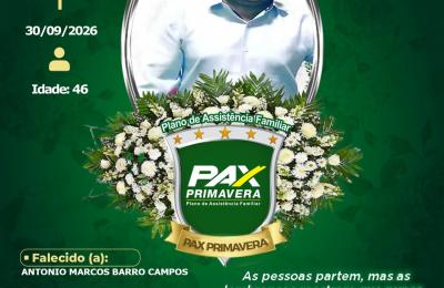 Prefeitura lamenta o falecimento de Antônio Marcos Barro Campos